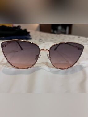Urban Outfitters Rose Gold Frame Sunglasses with Pink Gradient Lenses